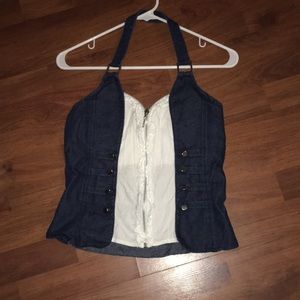 Cute denim look alike top